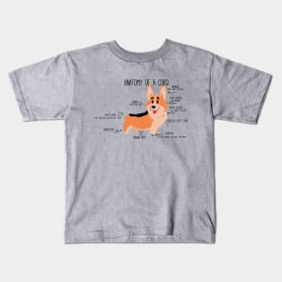 Anatomy of a Corgi Kids T-Shirt